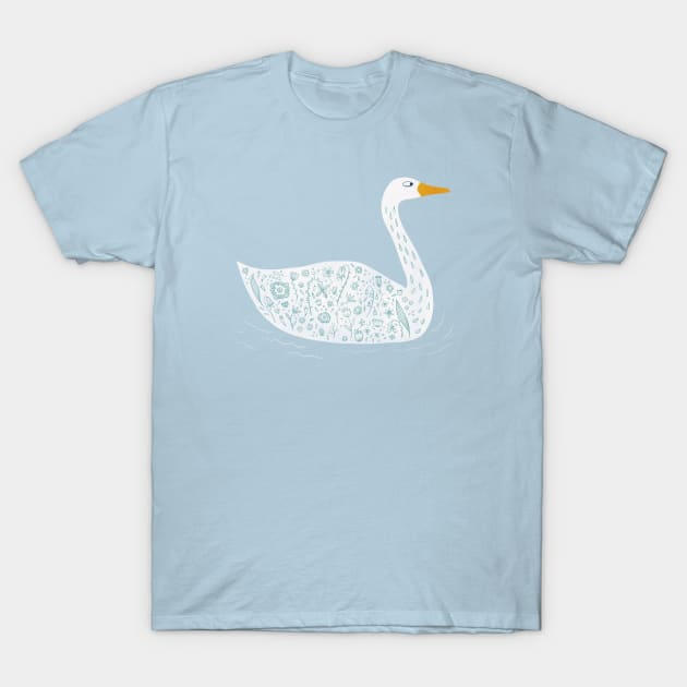 Swan T-Shirt by NicSquirrell